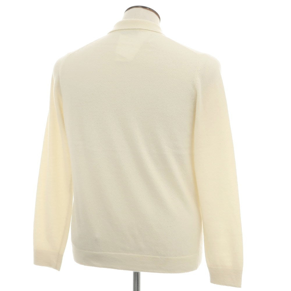 【新品】ザノーネ ZANONE ウールカシミヤ 長袖 ポロニット アイボリー【 50 】【 状態ランクN 】【 メンズ 】