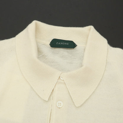 【新品】ザノーネ ZANONE ウールカシミヤ 長袖 ポロニット アイボリー【 50 】【 状態ランクN 】【 メンズ 】