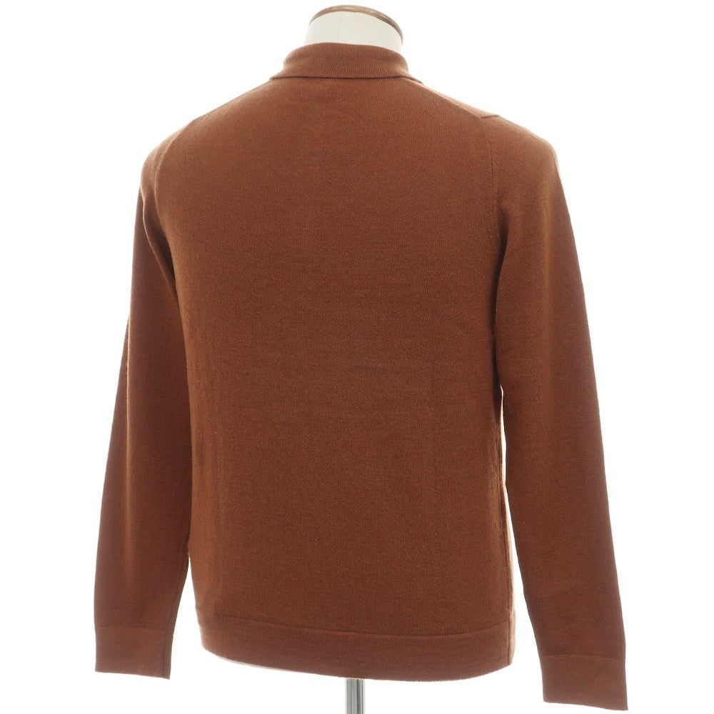 【新品】ザノーネ ZANONE ウールカシミヤ 長袖 ポロニット ブラウン【 46 】【 状態ランクN 】【 メンズ 】