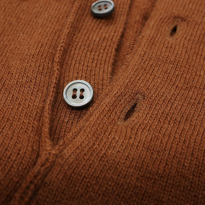 【新品】ザノーネ ZANONE ウールカシミヤ 長袖 ポロニット ブラウン【 46 】【 状態ランクN 】【 メンズ 】