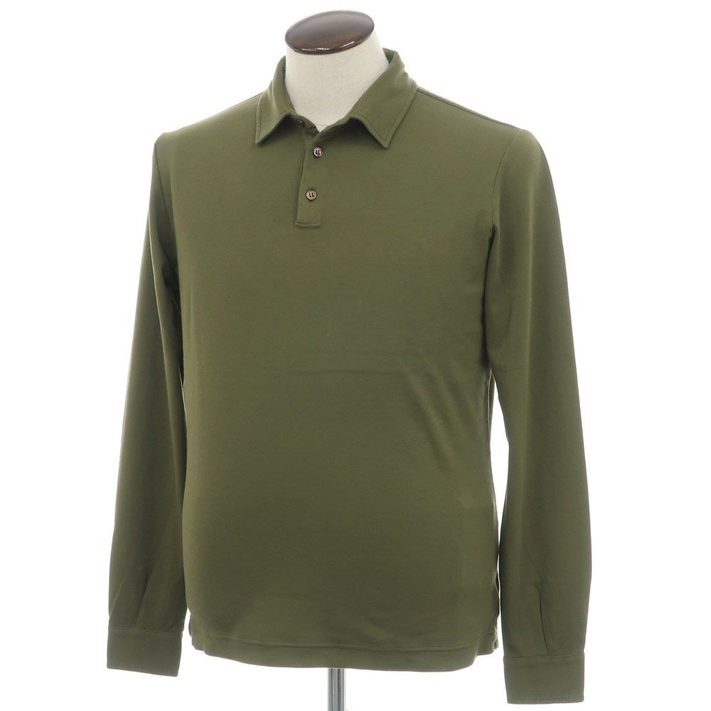 【新品】ザノーネ ZANONE コットン 長袖ポロシャツ オリーブ【 50 】【 状態ランクN 】【 メンズ 】[EPD]