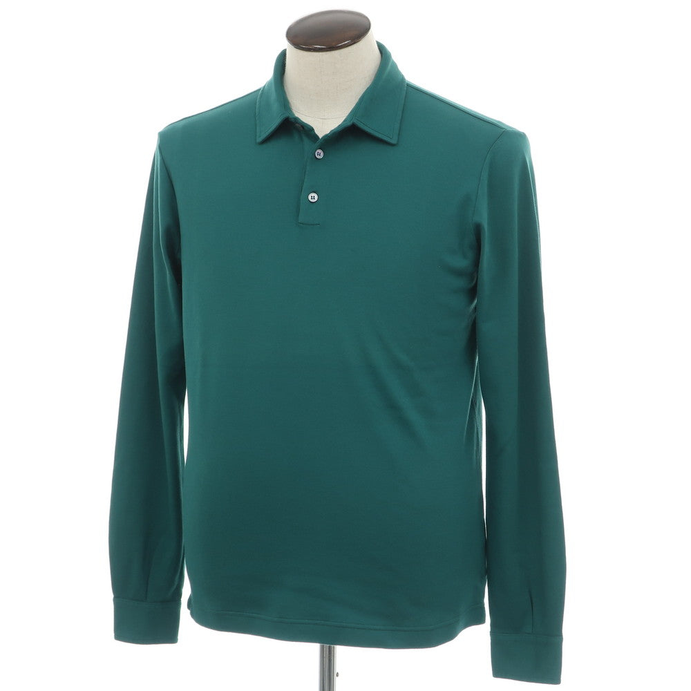 【新品】ザノーネ ZANONE コットン  長袖ポロシャツ ダークエメラルドグリーン【 50 】【 状態ランクN 】【 メンズ 】