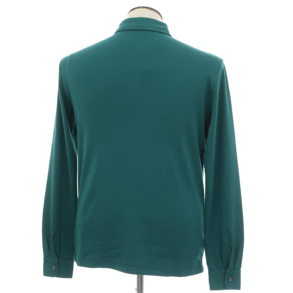 【新品】ザノーネ ZANONE コットン  長袖ポロシャツ ダークエメラルドグリーン【 50 】【 状態ランクN 】【 メンズ 】