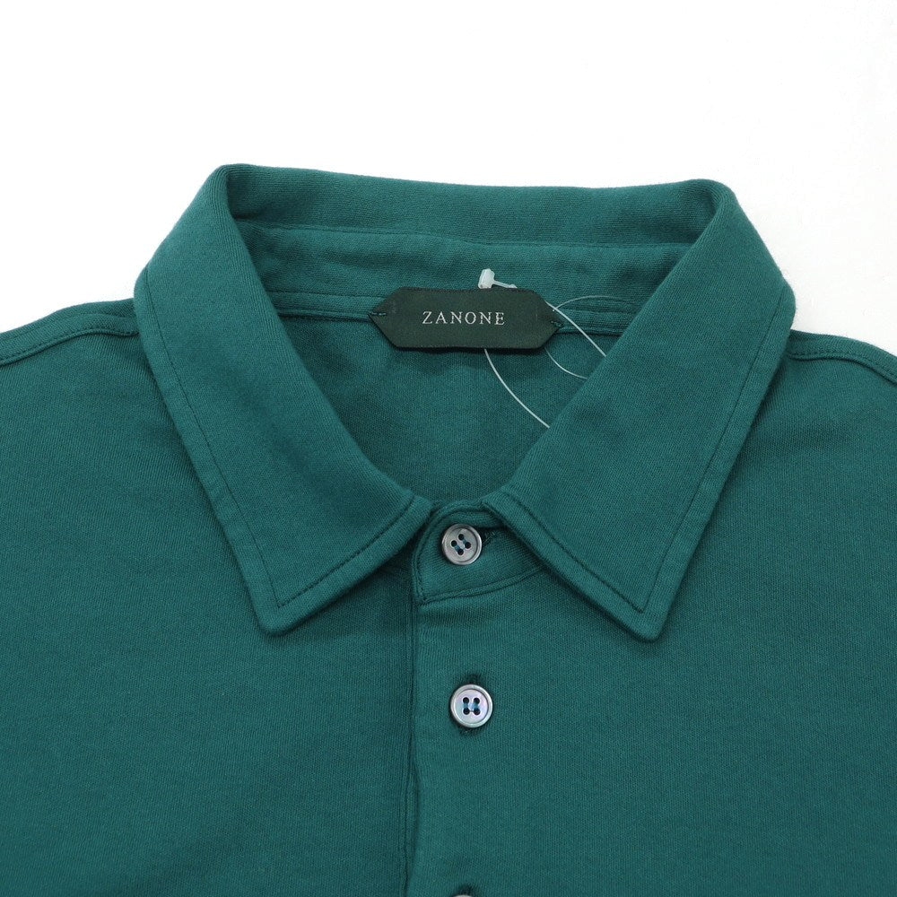 【新品アウトレット】ザノーネ ZANONE コットン 長袖ポロシャツ ダークエメラルドグリーン【サイズ50】【 状態ランクN- 】【 メンズ 】 [EPD]