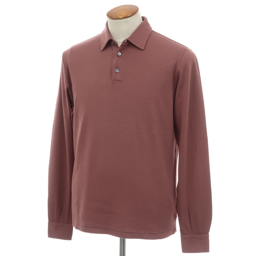【新品】ザノーネ ZANONE コットン 長袖ポロシャツ ダスティローズ【 48 】【 状態ランクN 】【 メンズ 】