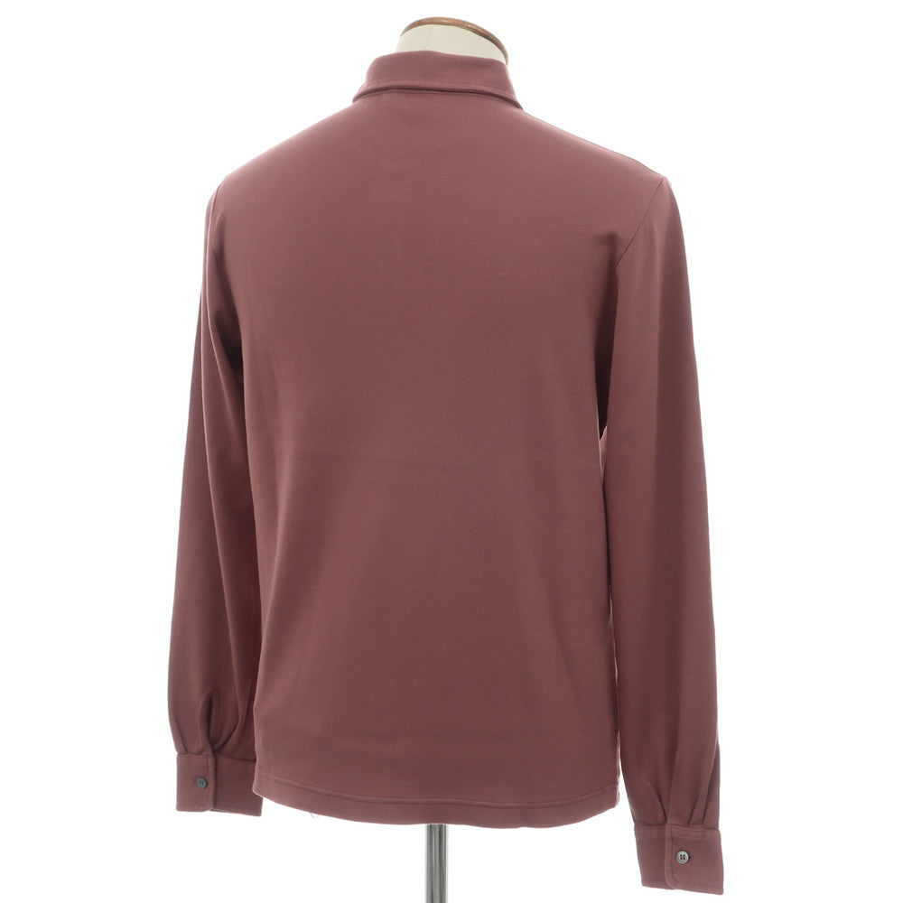 【新品】ザノーネ ZANONE コットン 長袖ポロシャツ ダスティローズ【 48 】【 状態ランクN 】【 メンズ 】
