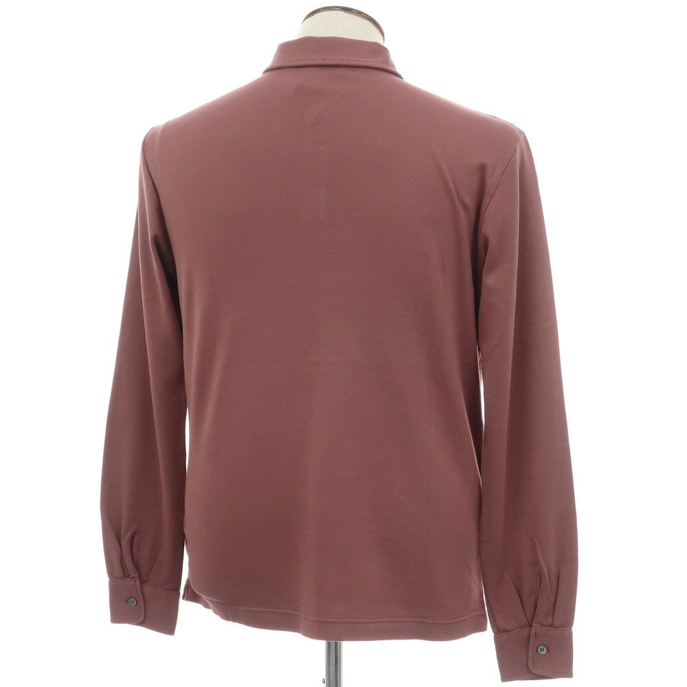 【新品】ザノーネ ZANONE コットン  長袖ポロシャツ ダスティローズ【 50 】【 状態ランクN 】【 メンズ 】
