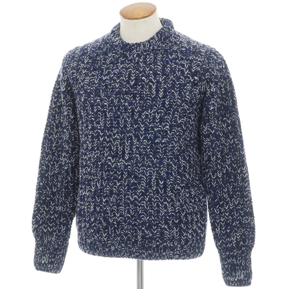 【新品】ザノーネ ZANONE プルオーバーニット ネイビーxホワイト【サイズ48】【 状態ランクN 】【 メンズ 】[EPD]
