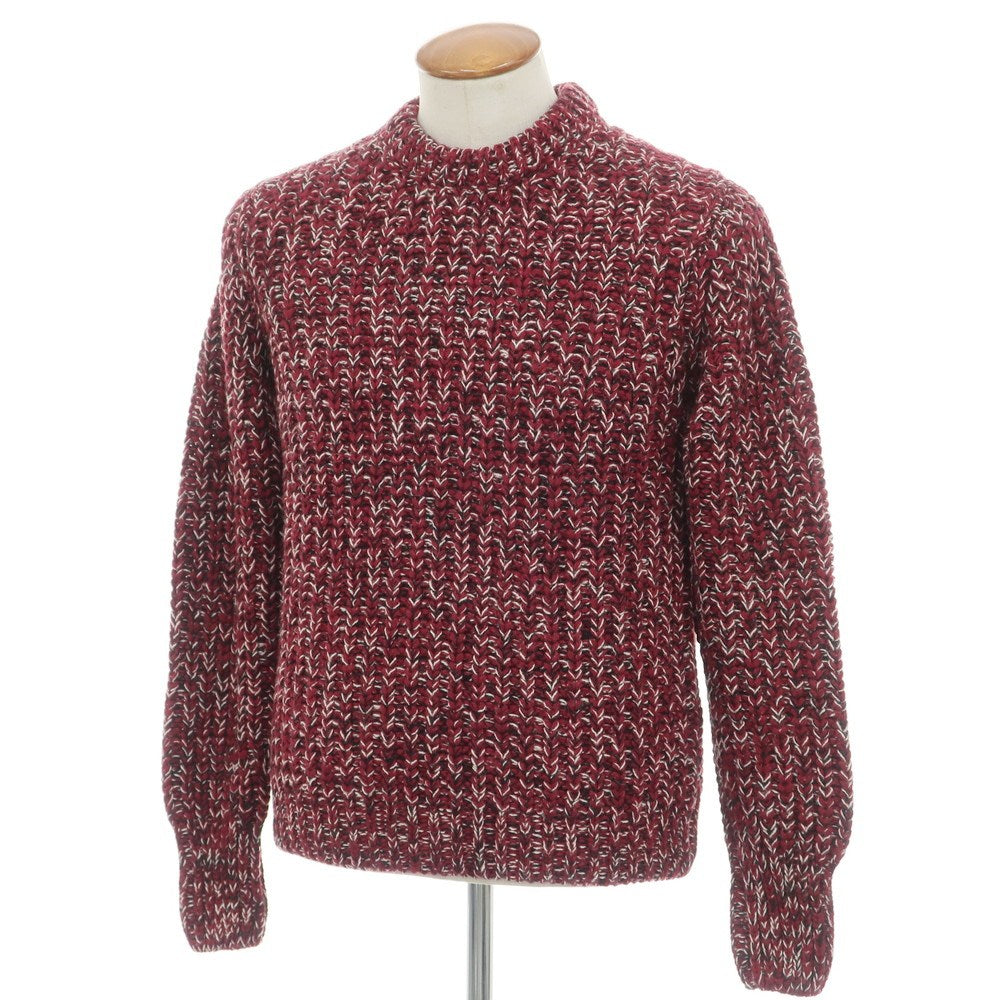 【新品】ザノーネ ZANONE プルオーバーニット ワインレッドxホワイト【サイズ46】【 状態ランクN 】【 メンズ 】[EPD]