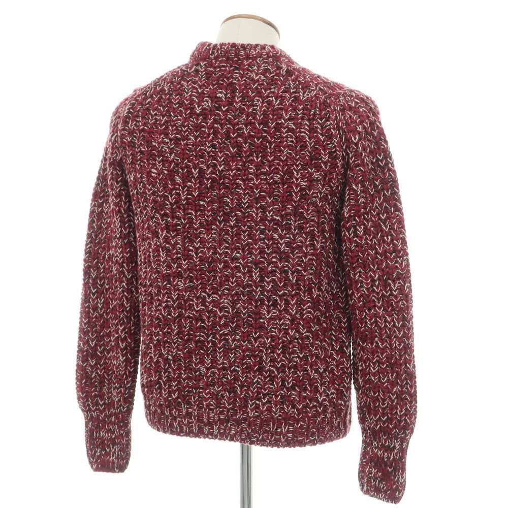 【新品】ザノーネ ZANONE プルオーバーニット ワインレッドxホワイト【サイズ46】【 状態ランクN 】【 メンズ 】[EPD]