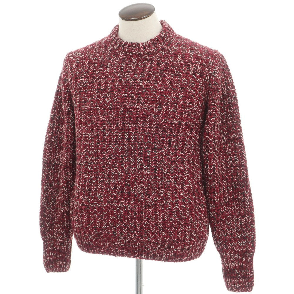 【新品】ザノーネ ZANONE プルオーバーニット ワインレッドxホワイト【サイズ50】【 状態ランクN 】【 メンズ 】[EPD]