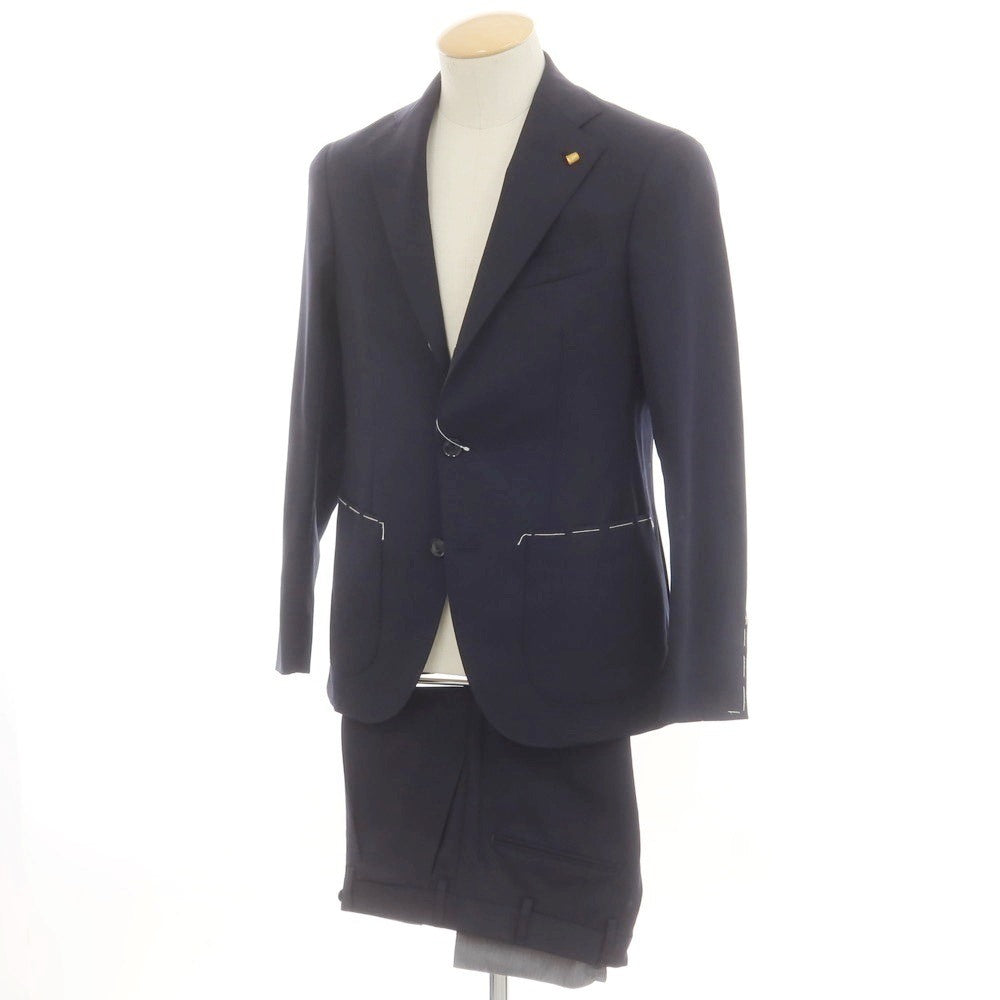 【新品】サルトリア ラトーレ SARTORIA LATORRE ストレッチウール 3つボタンスーツ ダークネイビー【 44 】【 状態ランクN 】【 メンズ 】