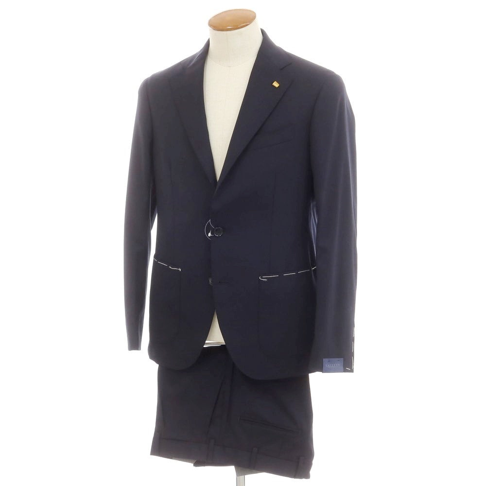 【新品】サルトリア ラトーレ SARTORIA LATORRE ストレッチウール 3つボタンスーツ ダークネイビー【 48 】【 状態ランクN 】【 メンズ 】