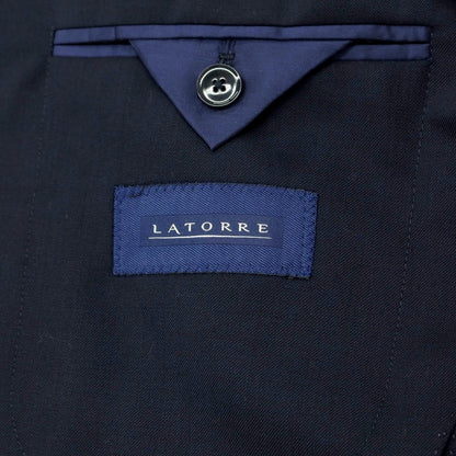 【新品】サルトリア ラトーレ SARTORIA LATORRE ストレッチウール 2つボタンスーツ ネイビー【 52 】【 状態ランクN 】【 メンズ 】