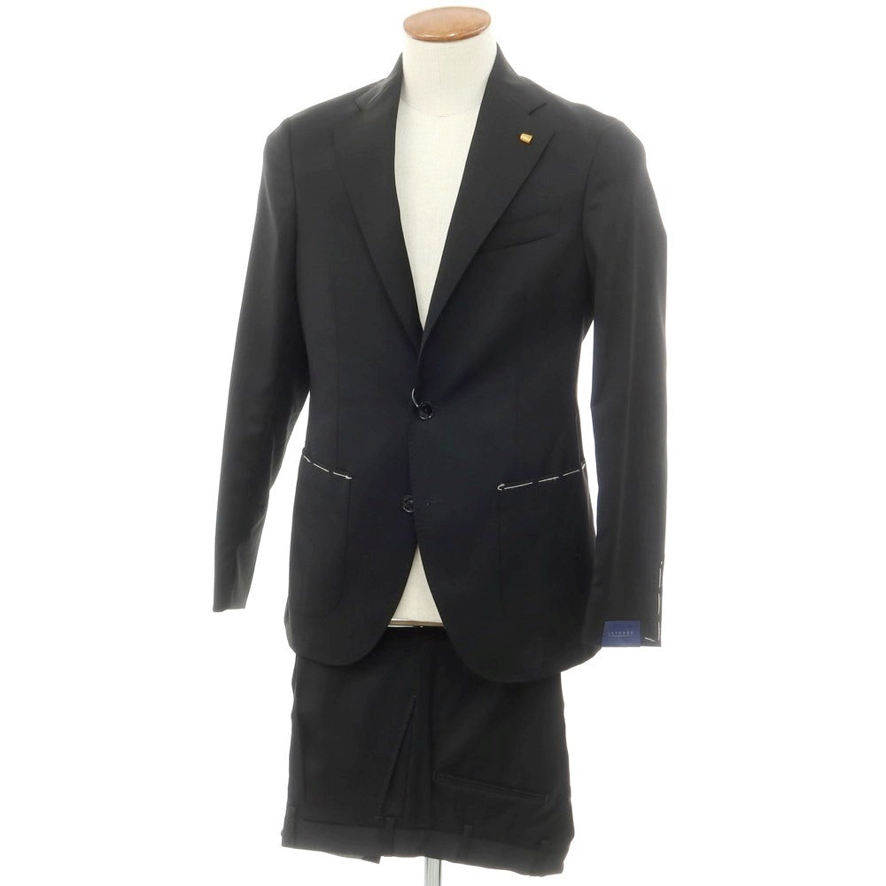 【新品】サルトリア ラトーレ SARTORIA LATORRE ウール 3つボタンスーツ ブラック【 46 】【 状態ランクN 】【 メンズ 】