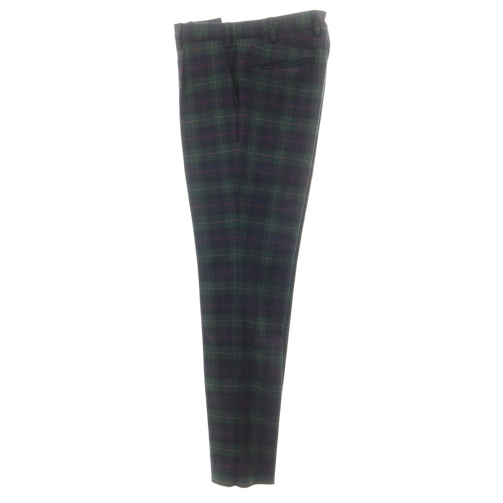 【新品】サルトリア ラトーレ SARTORIA LATORRE ウール ナイロン チェック 2つボタンスーツ ネイビーxグリーン【サイズ46】【 状態ランクN 】【 メンズ 】 [EPD]