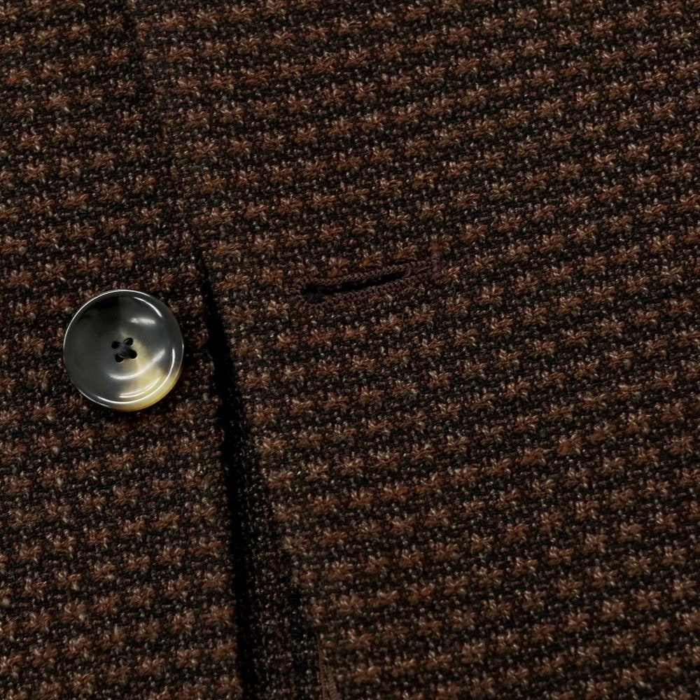 【新品】サルトリア ラトーレ SARTORIA LATORRE ウールジャージー テーラードジャケット ブラウンxブラック【サイズ44】【 状態ランクN 】【 メンズ 】[EPD]