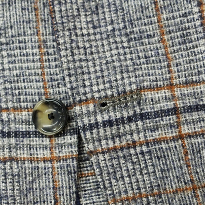 [New] SARTORIA LATORRE wool alpaca check tailored jacket, navy x white [44] [Condition rank N] [Men&