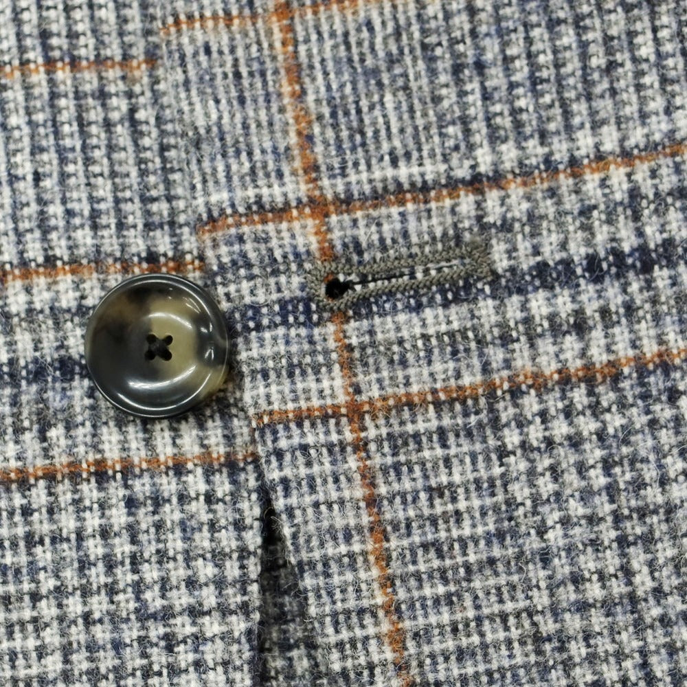 【新品】サルトリア ラトーレ SARTORIA LATORRE ウールアルパカ チェック テーラードジャケット ネイビーxホワイト【サイズ44】【 状態ランクN 】【 メンズ 】[EPD]