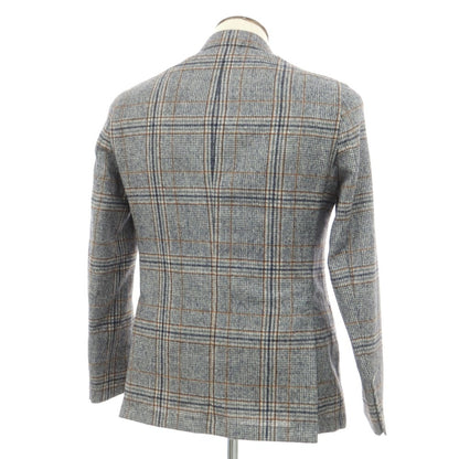 【SALE10％OFF/返品不可】【新品】サルトリア ラトーレ SARTORIA LATORRE ウールアルパカ チェック テーラードジャケット ネイビーxホワイト【 48 】【 状態ランクN 】【 メンズ 】
