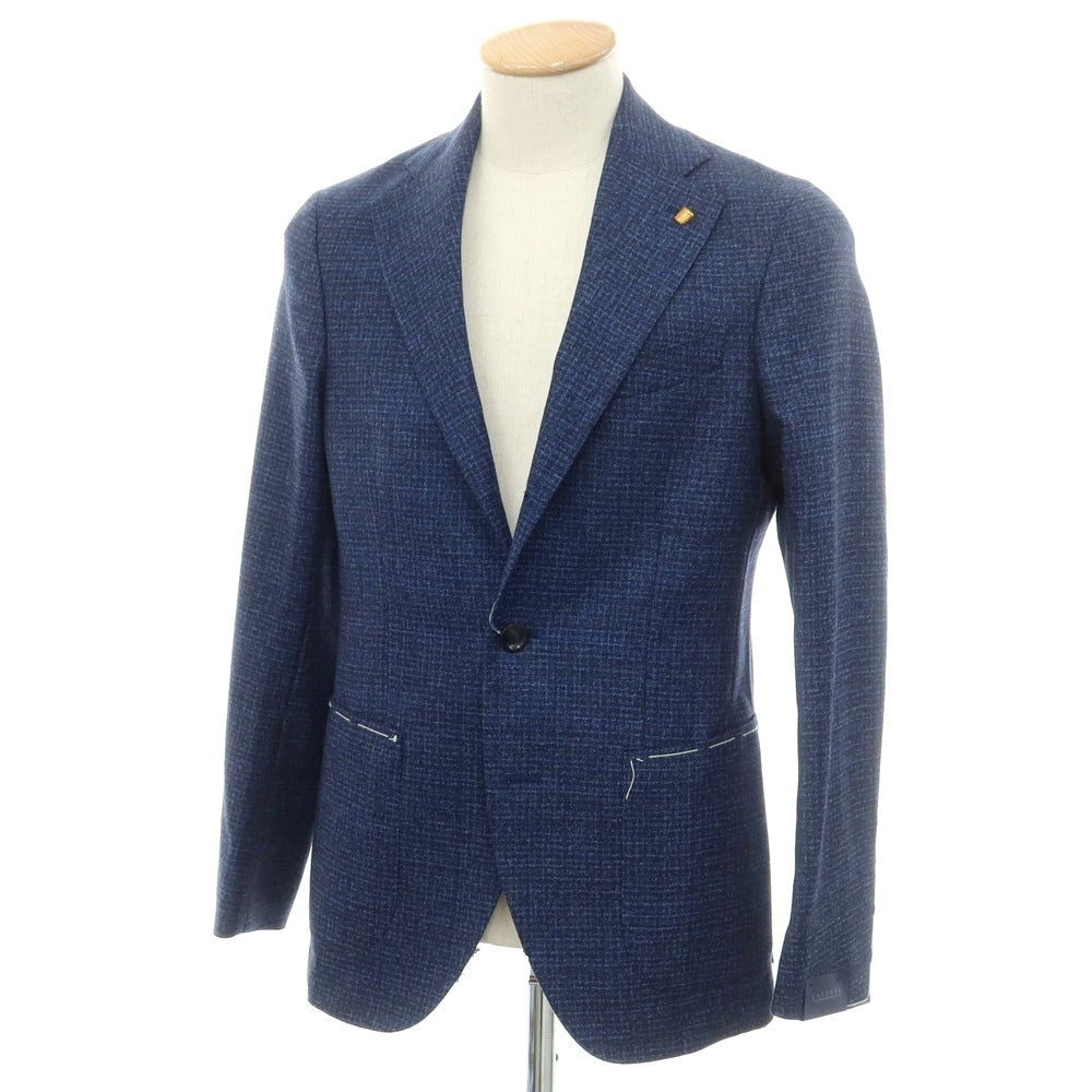 [New] SARTORIA LATORRE Wool Cotton Tailored Jacket Navy x Blue [44] [Condition Rank N] [Men&