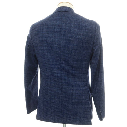 [New] SARTORIA LATORRE Wool Cotton Tailored Jacket Navy x Blue [44] [Condition Rank N] [Men&