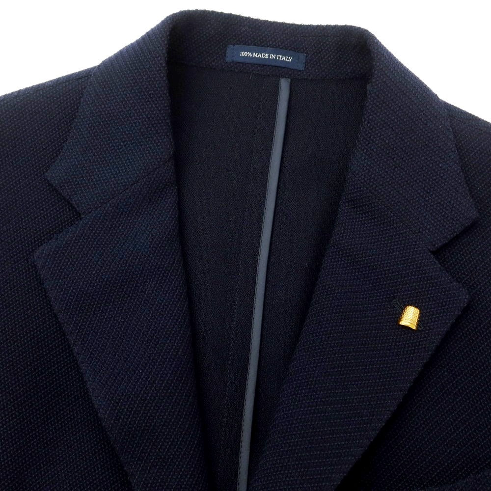 [New] SARTORIA LATORRE Stretch Wool Tailored Jacket Navy [50] [Condition Rank N] [Men&