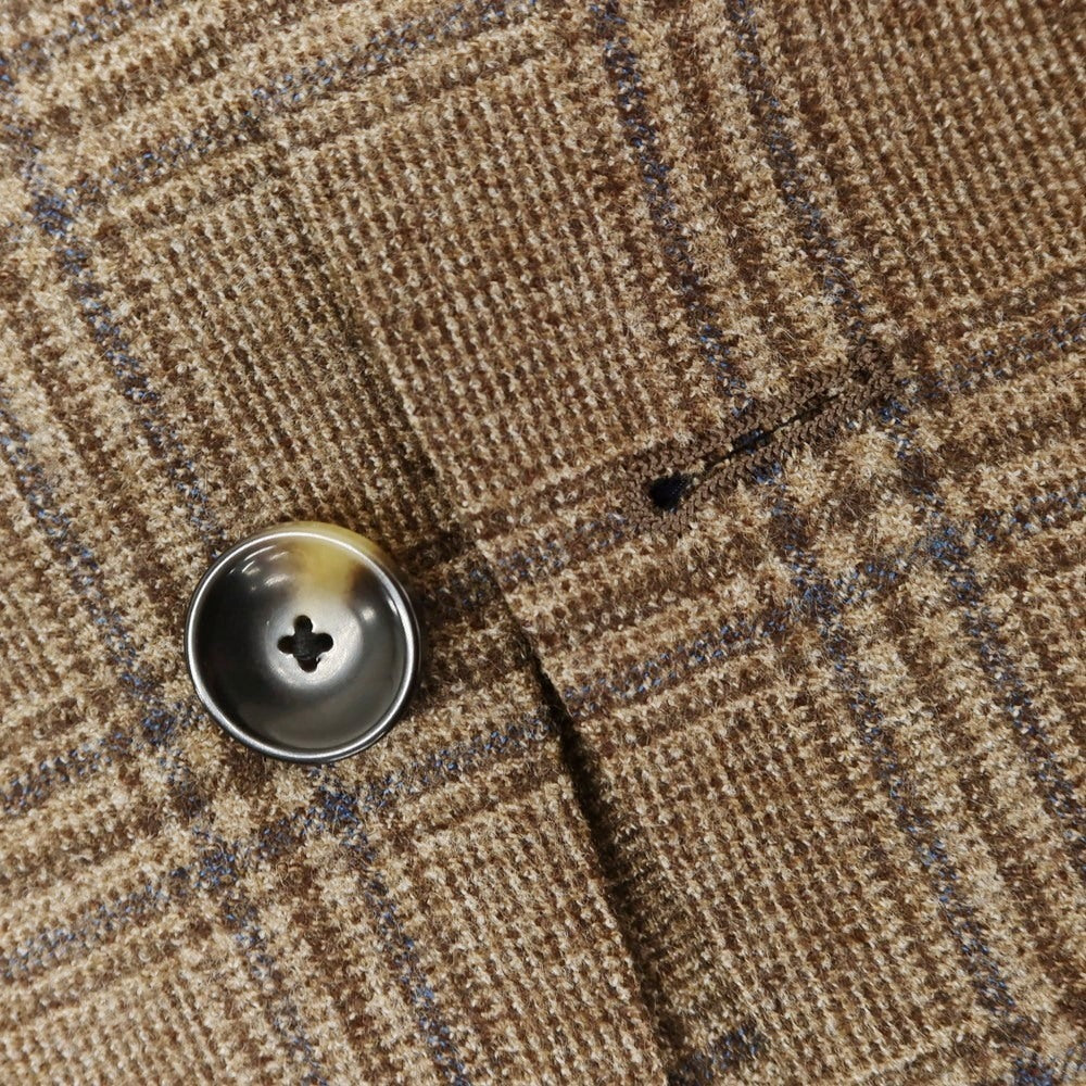 【新品】サルトリア ラトーレ SARTORIA LATORRE ウール チェック テーラードジャケット ブラウンxブルー【 44 】【 状態ランクN 】【 メンズ 】