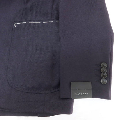 [New] SARTORIA LATORRE Summer Wool Tailored Jacket Navy [46] [Condition Rank N] [Men&