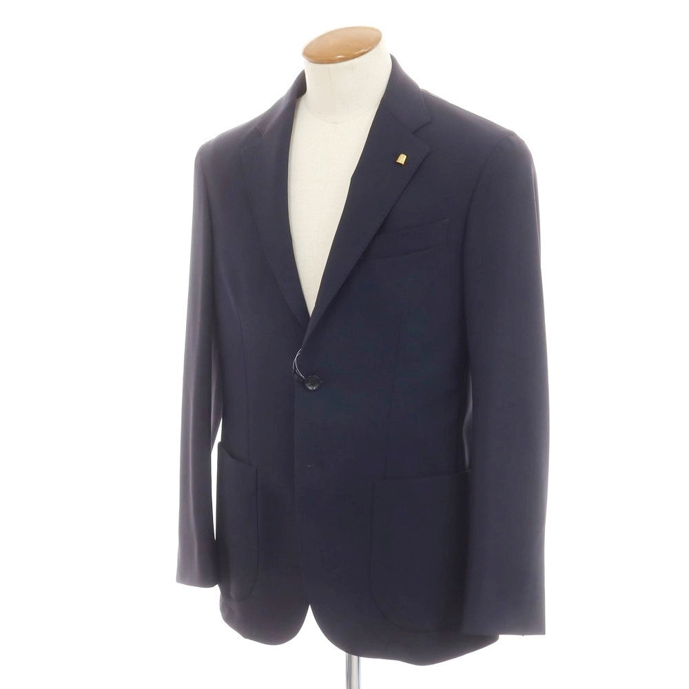 【新品アウトレット】サルトリア ラトーレ SARTORIA LATORRE ウール ナイロン ジャージー テーラードジャケット ネイビー【サイズ46】【 状態ランクN- 】【 メンズ 】[EPD]