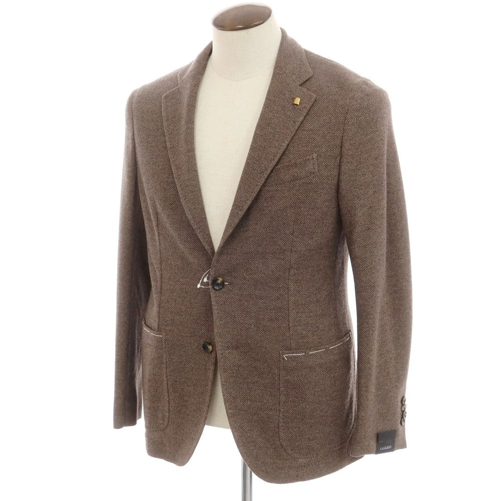 [New] SARTORIA LATORRE Cotton Wool Jersey Tailored Jacket Brown [50] [Condition Rank N] [Men&