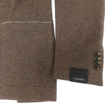 [New] SARTORIA LATORRE Cotton Wool Jersey Tailored Jacket Brown [50] [Condition Rank N] [Men&