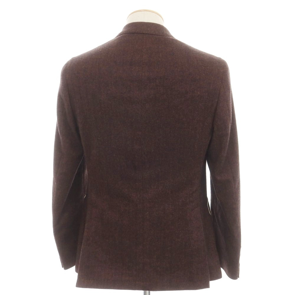 [New] SARTORIA LATORRE Stretch Wool Nylon Tailored Jacket Dark Red Brown [44] [Condition Rank N] [Men&