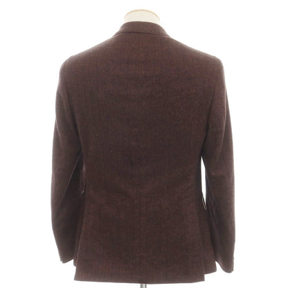 [New] SARTORIA LATORRE Stretch Wool Nylon Tailored Jacket Dark Red Brown [44] [Condition Rank N] [Men&