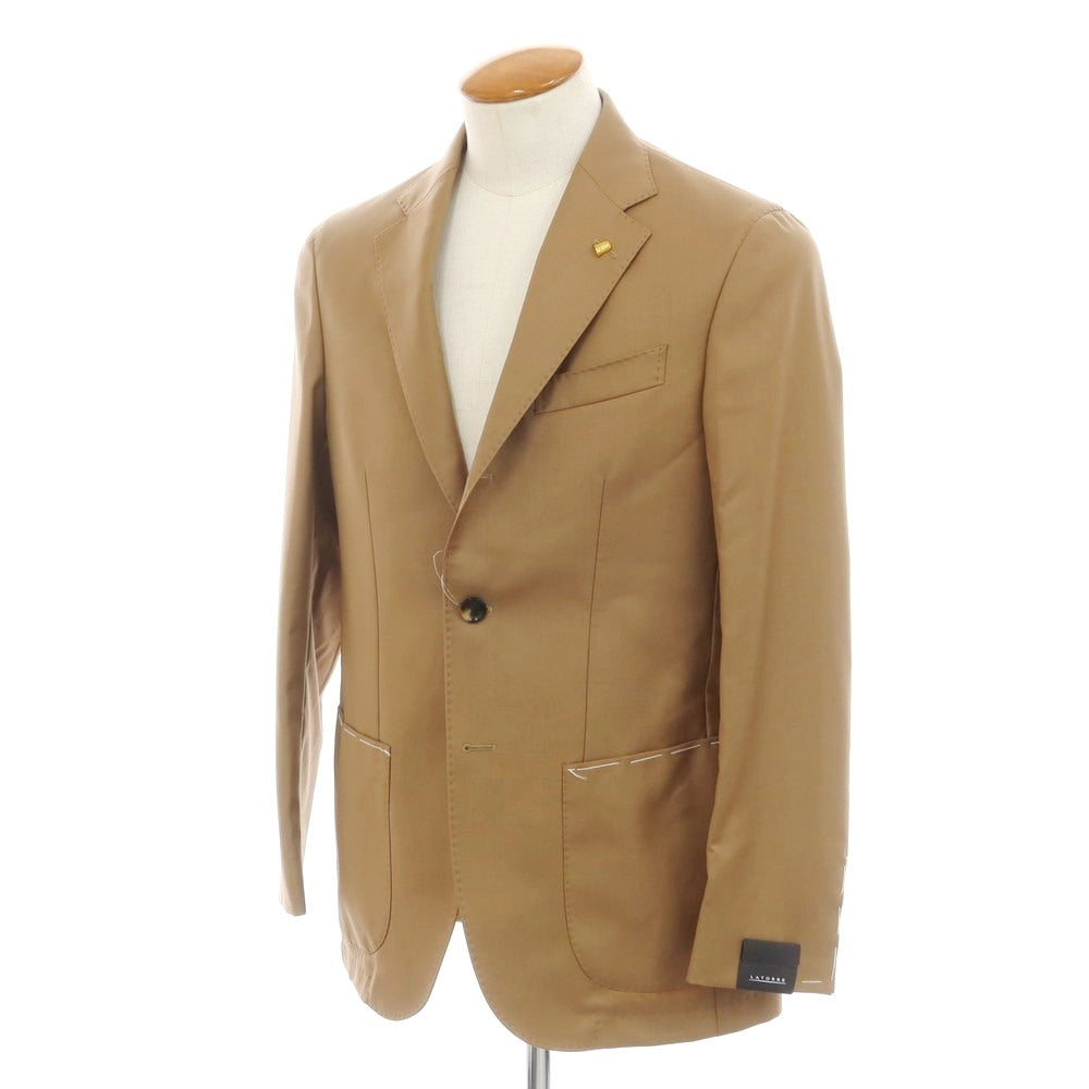 【新品】サルトリア ラトーレ SARTORIA LATORRE ウール テーラードジャケット ライトブラウン【サイズ46】【 状態ランクN 】【 メンズ 】[EPD]