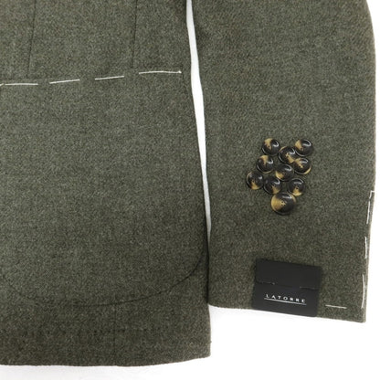【新品】サルトリア ラトーレ SARTORIA LATORRE ウール テーラードジャケット グレイッシュグリーン【 46 】【 状態ランクN 】【 メンズ 】