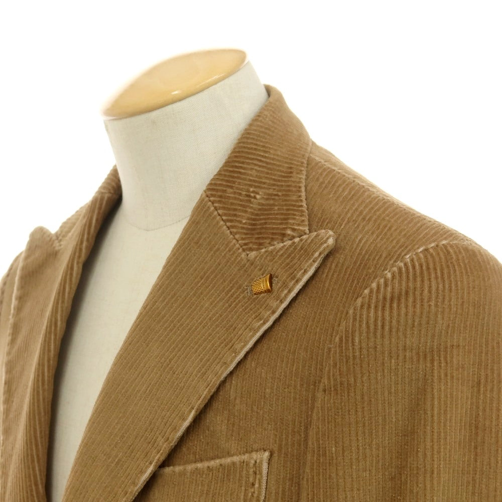 【新品】サルトリア ラトーレ SARTORIA LATORRE ストレッチ コーデュロイ テーラードジャケット ダークベージュ【サイズ44】【 状態ランクN 】【 メンズ 】 [EPD]