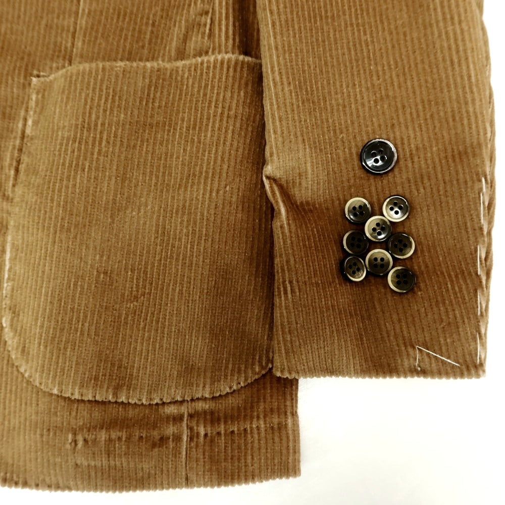【新品】サルトリア ラトーレ SARTORIA LATORRE ストレッチ コーデュロイ テーラードジャケット ダークベージュ【サイズ44】【 状態ランクN 】【 メンズ 】 [EPD]