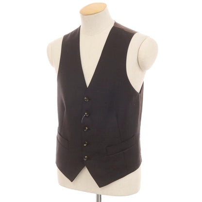 【新品】サルトリア ラトーレ SARTORIA LATORRE ウール ジレ ベスト グレイッシュダークブラウン【 44 】【 状態ランクN 】【 メンズ 】