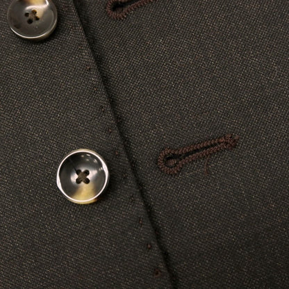 【新品】サルトリア ラトーレ SARTORIA LATORRE ウール ジレ ベスト グレイッシュダークブラウン【 44 】【 状態ランクN 】【 メンズ 】