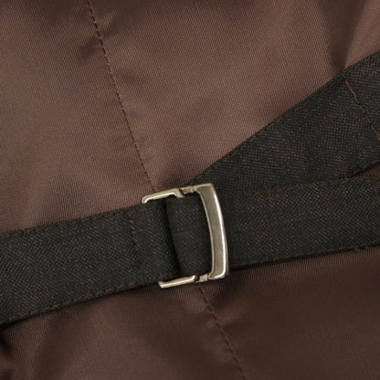 【新品】サルトリア ラトーレ SARTORIA LATORRE ウール ジレ ベスト グレイッシュダークブラウン【 44 】【 状態ランクN 】【 メンズ 】