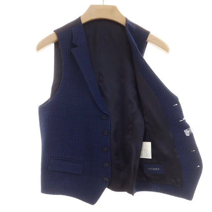 [New] SARTORIA LATORRE Stretch Wool Gilet Vest Navy x Blue [44] [Condition Rank N] [Men&