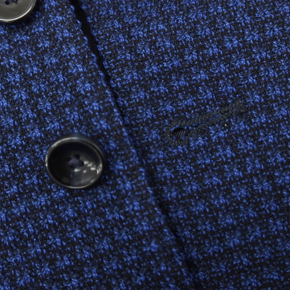[New] SARTORIA LATORRE Stretch Wool Gilet Vest Navy x Blue [44] [Condition Rank N] [Men&