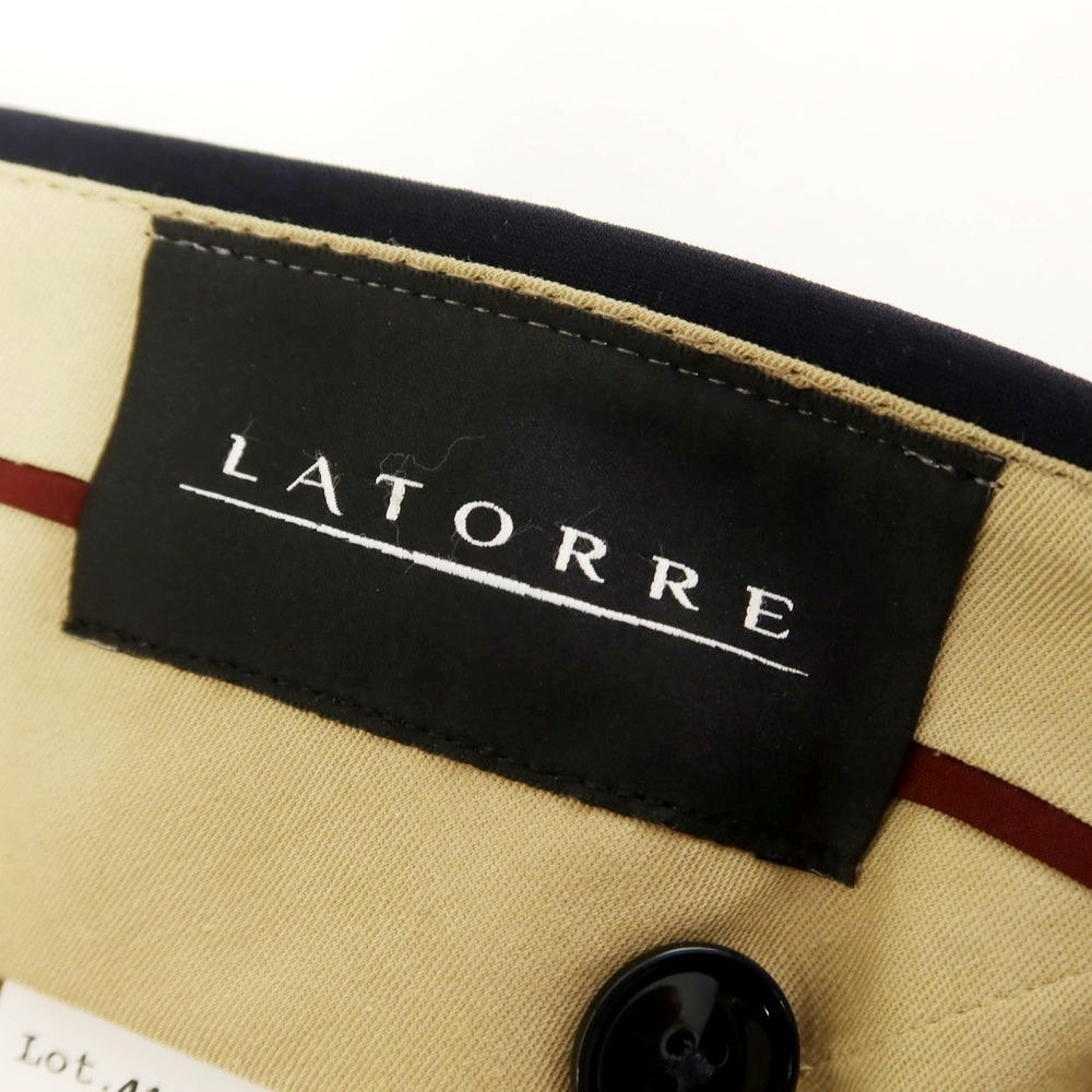 [New] SARTORIA LATORRE Stretch Wool Nylon Casual Slacks Pants Navy [50] [Condition Rank N] [Men&