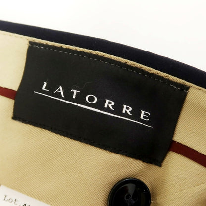 [New] SARTORIA LATORRE Stretch Wool Nylon Casual Slacks Pants Navy [50] [Condition Rank N] [Men&