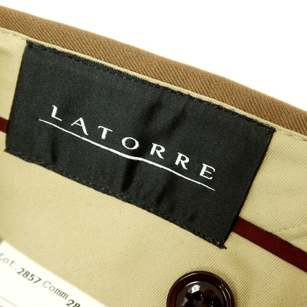 [New] SARTORIA LATORRE Twill Wool Dress Slacks Pants Light Brown [46] [Condition Rank N] [Men&