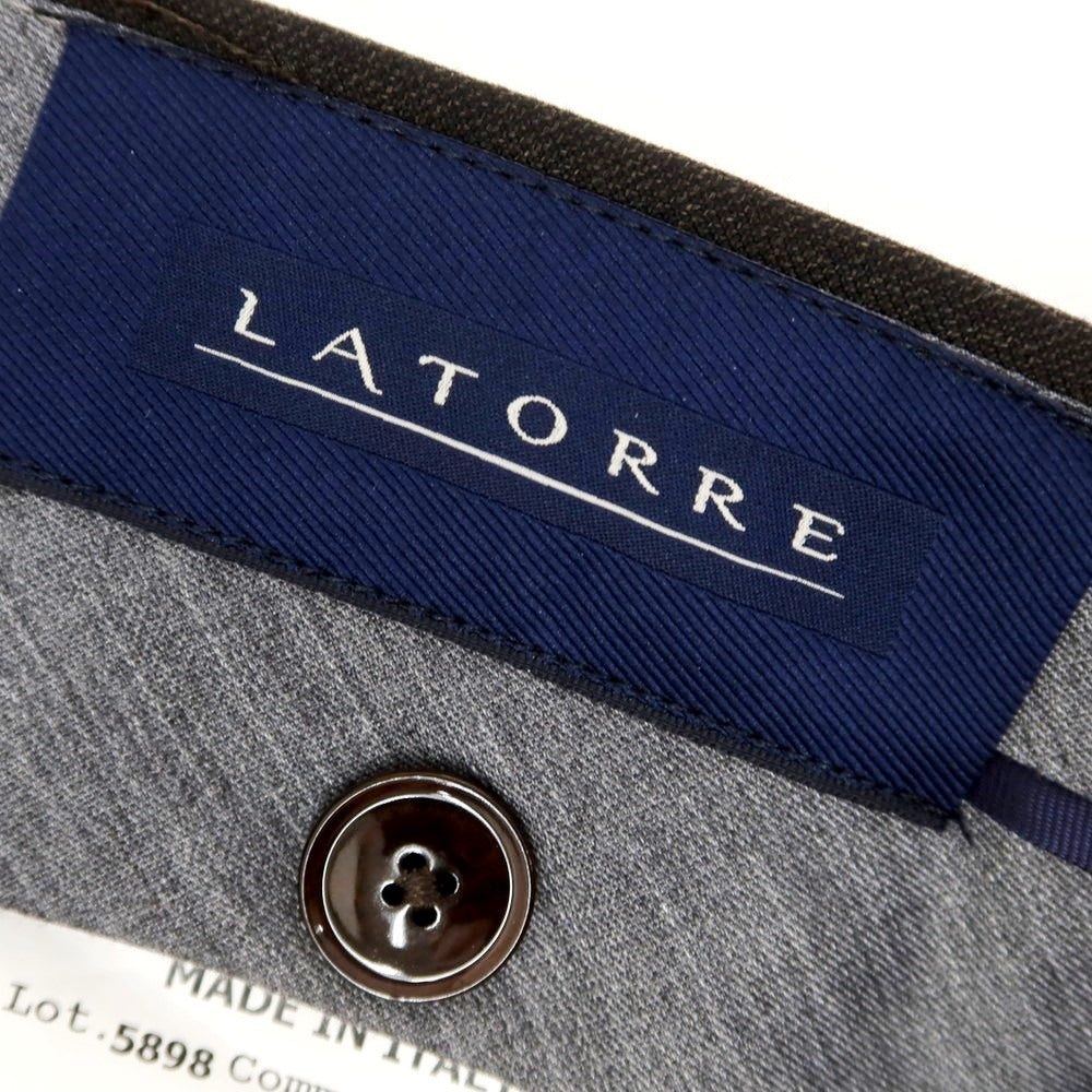 [New] SARTORIA LATORRE Wool Dress Slacks Pants Grayish Dark Brown [44] [Condition Rank N] [Men&