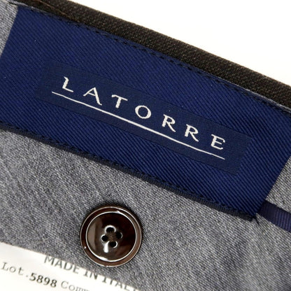 [New] SARTORIA LATORRE Wool Dress Slacks Pants Grayish Dark Brown [44] [Condition Rank N] [Men&