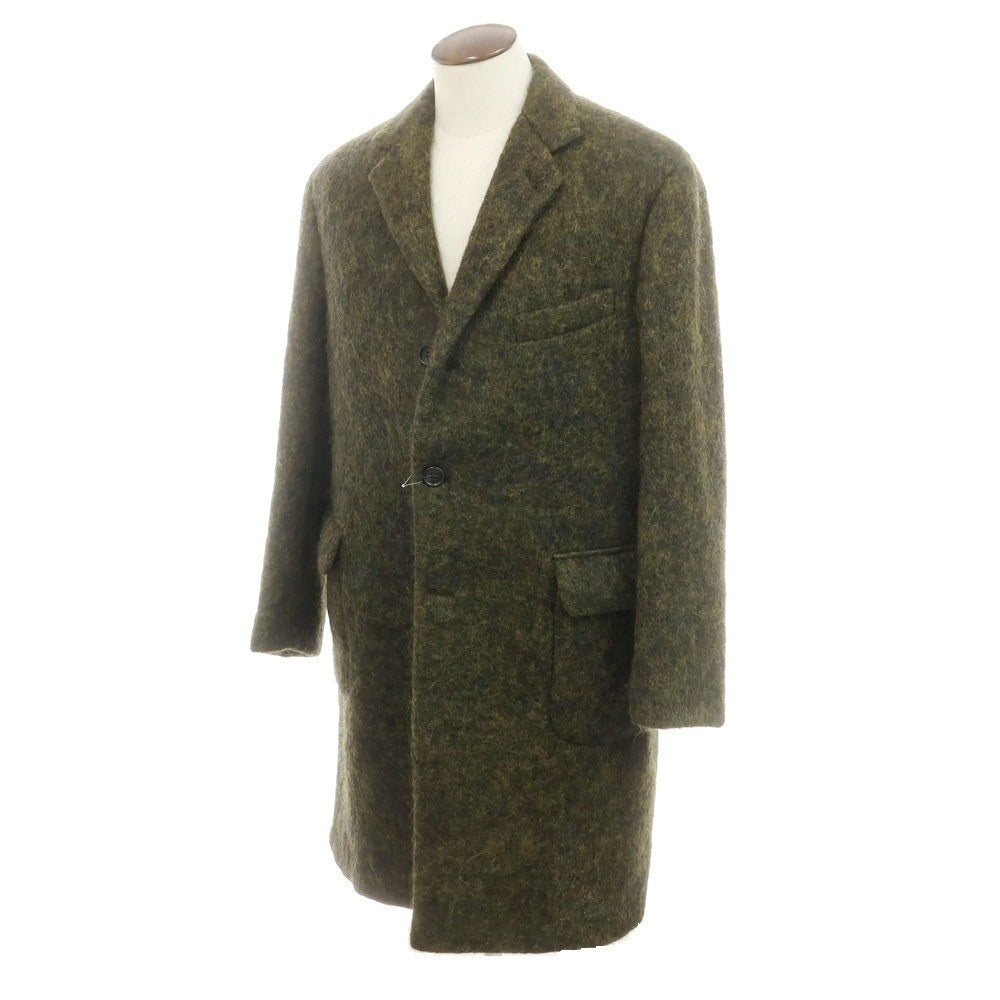 【新品】モンテドーロ Montedoro モヘヤアルパカ チェスターフィールドコート オリーブ系【 50 】【 状態ランクN 】【 メンズ 】