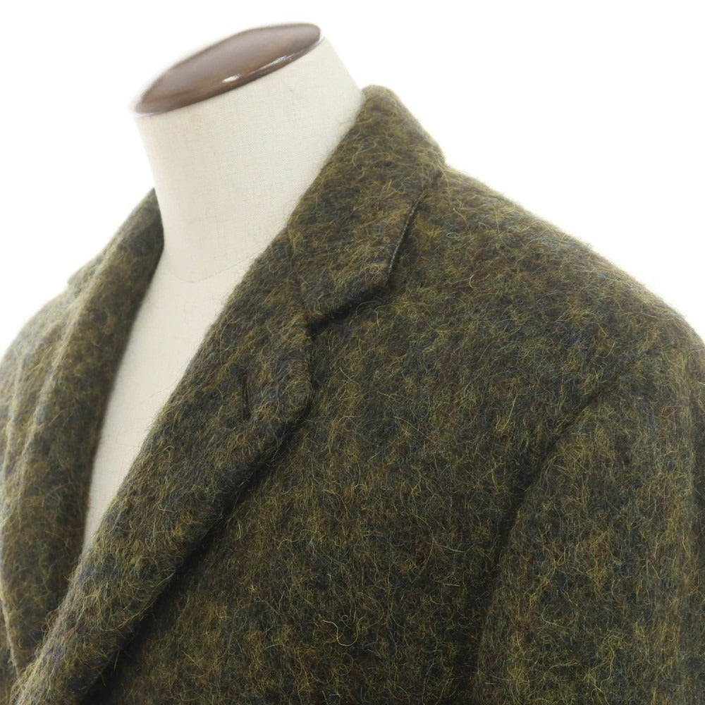 【新品】モンテドーロ Montedoro モヘヤアルパカ チェスターフィールドコート オリーブ系【 50 】【 状態ランクN 】【 メンズ 】